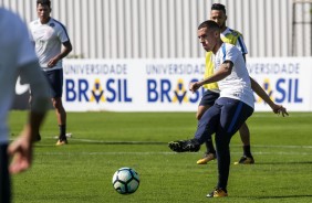 Gabriel no treino da manhã antes do embarque para o Rio