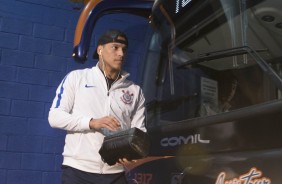 Giovanni Augusto antes da partida contra o Avaí pelo campeonato brasileiro