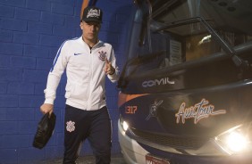 Guilherme Arana antes da partida contra o Avaí pelo campeonato brasileiro