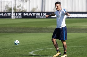 Jogadores no treino da manh antes do embarque para o Rio