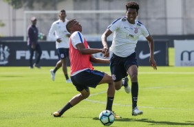 Jogadores no treino da manh antes do embarque para o Rio