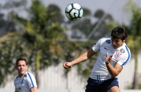 Romero no treino da manhã antes do embarque para o Rio