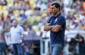 Fábio Carille na partida contra o Fluminense no Maracanã pelo Brasileirão 2017