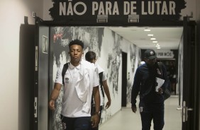 Moisés antes da partida contra o Patriotas pela Sulamericana