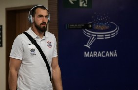 Walter na chegada ao estádio antes da partida contra o Fluminense