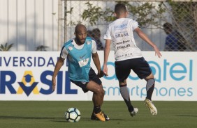 Fellipe Bastos no treino desta tarde no CT Joaquim Grava