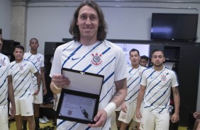 Parabns ao Cssio pelos 300 jogos com a camisa do Corinthians