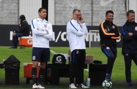 Zagueiro Pablo tambm acompanhou o duelo no primeiro tempo