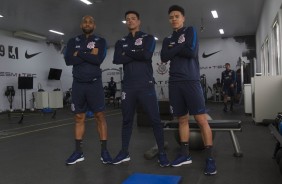 Olha a marra do Fellipe Bastos, do Giovanni Augusto e do Marquinhos Gabriel no treino de hoje