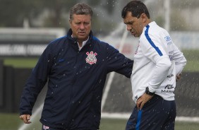 Walmir Cruz e Carille no treino de hoje