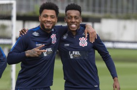 No treino de hoje, Kazim e Moiss eram s sorrisod