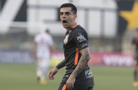 Fagner muito bravo durante a derrota para o Santos