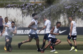Elenco treina na reapresentao do Corinthians aps empate com o Racing, na Argentina