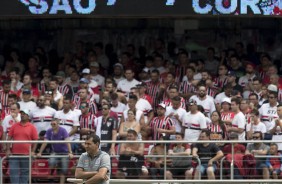 O placar do Morumbi mostrando o resultado do clssico deste domingo