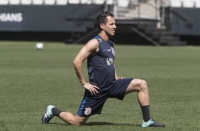 Rodriguinho no treino aberto à torcida na manhã deste sábado, na Arena Corinthians