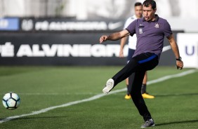 Carille comandou o treino do Corinthians