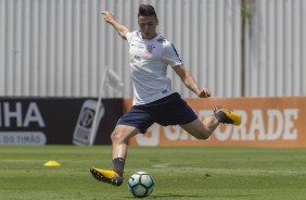 Mantuan no treino desta quinta-feira no CT Joaquim Grava