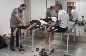 Jogadores se preparam para o duelo contra o Bahia, na Arena Fonte Nova, em Salvador