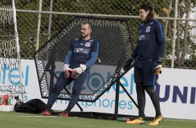 Walter nesta terça-feira no CT; O goleiro está relacionado para o confronto diante o Grêmio