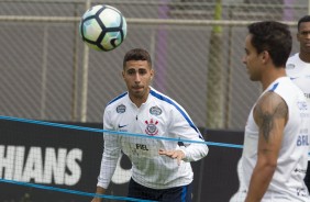 Gabriel no treino desta sexta-feira no CT Joaquim Grava