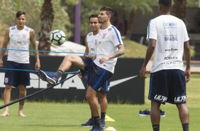 Jogadores treinando para encarar o Botafogo na próxima segunda-feira