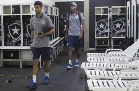 Camacho e Jô chegando ao Engenhão para encarar o Botafogo