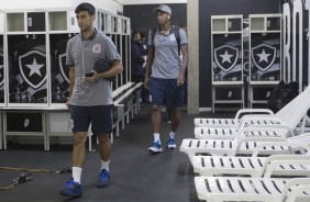 Camacho e Jô chegando ao Engenhão para encarar o Botafogo