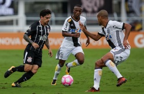 Fagner em ao na partida contra a Ponte Preta