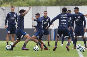 O treino foi marcado por um coletivo