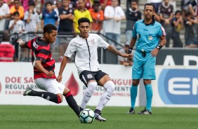 Sub-20 do Corinthians em ação em partida válida pelas quartas de finais do campeonato paulista