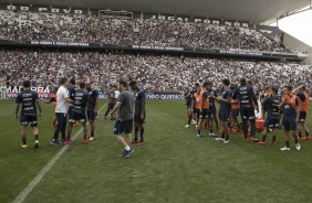 Os jogadores ficaram espantados com a presena de tantos torcedores na Arena Corinthians