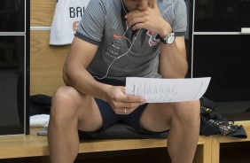 Balbuena no vestirio da Arena Corinthians antes do drbi conta o Palmeiras