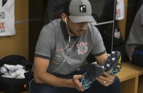 Camacho no vestiário da Arena Corinthians antes do dérbi conta o Palmeiras