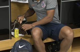 Lo Prncipe no vestirio da Arena Corinthians antes do drbi conta o Palmeiras