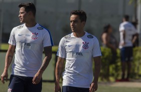 Jadson e Giovanni Augusto no treino desta terça-feira