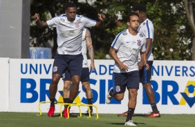 Jô e Jadson no treino desta terça-feira