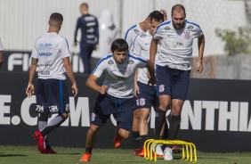 Romero e Danilo durante treino no CT Joaquim Grava