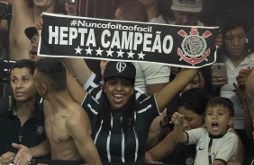 A torcida compareceu e lotou a Arena Corinthians na partida que garantiu o heptacampeonato