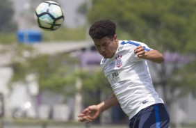 Marquinhos Gabriel no treino desta tarde no CT Joaquim Grava