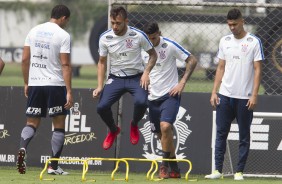 Maycon no treino desta tarde no CT Joaquim Grava