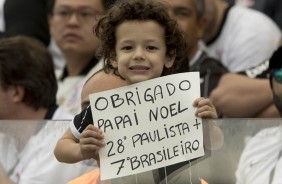 As crianças estiveram presentes no jogo da entregada da taça do campeão