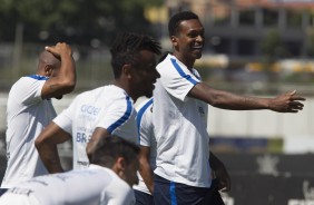 J no treino desta quarta-feira no CT Joaquim Grava