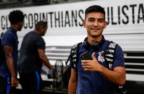 Fbrcio Oya antes do duelo contra o Sport, pela Copa So Paulo de Futebol Jr 2018
