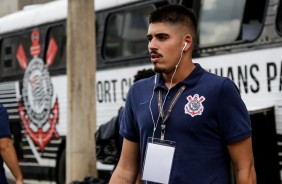 Goleiro Diego ao estdio para duelo contra o Sport, pela Copinha 2018