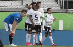 Jogadores comemorando o gold e Kazim diante o Rangers, pela Florida Cup