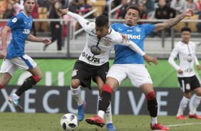 Lucca dando combate ao jogador do Rangers durante partida válida pelo torneio amistoso Florida Cup