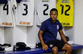 Samuel no vestirio antes do jogo contra o Sport, pela Copinha 2018