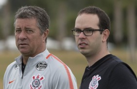 Walmir Cruz e Ivan Grava no treinamento desta manhã em solo americano