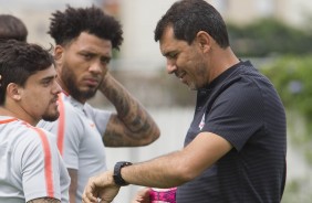 Fagner, Kazim e Carille durante a atividade da manh de hoje