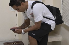 Jadson antes do duelo contra a Ponte Preta, no Pacaembu
